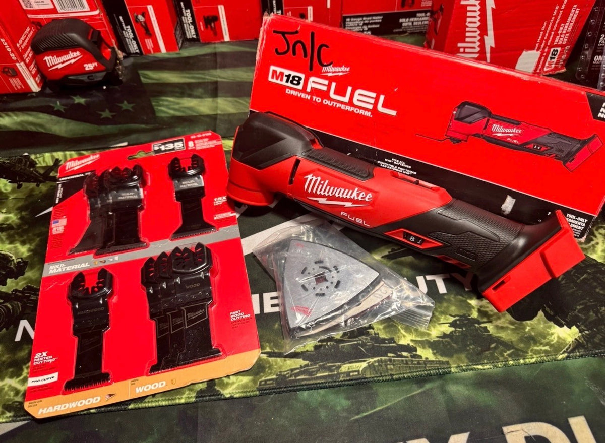 Milwaukee M18 FUEL™ Oscillating Multi-Tool + 8 részes Multi-Tool Blade Kit