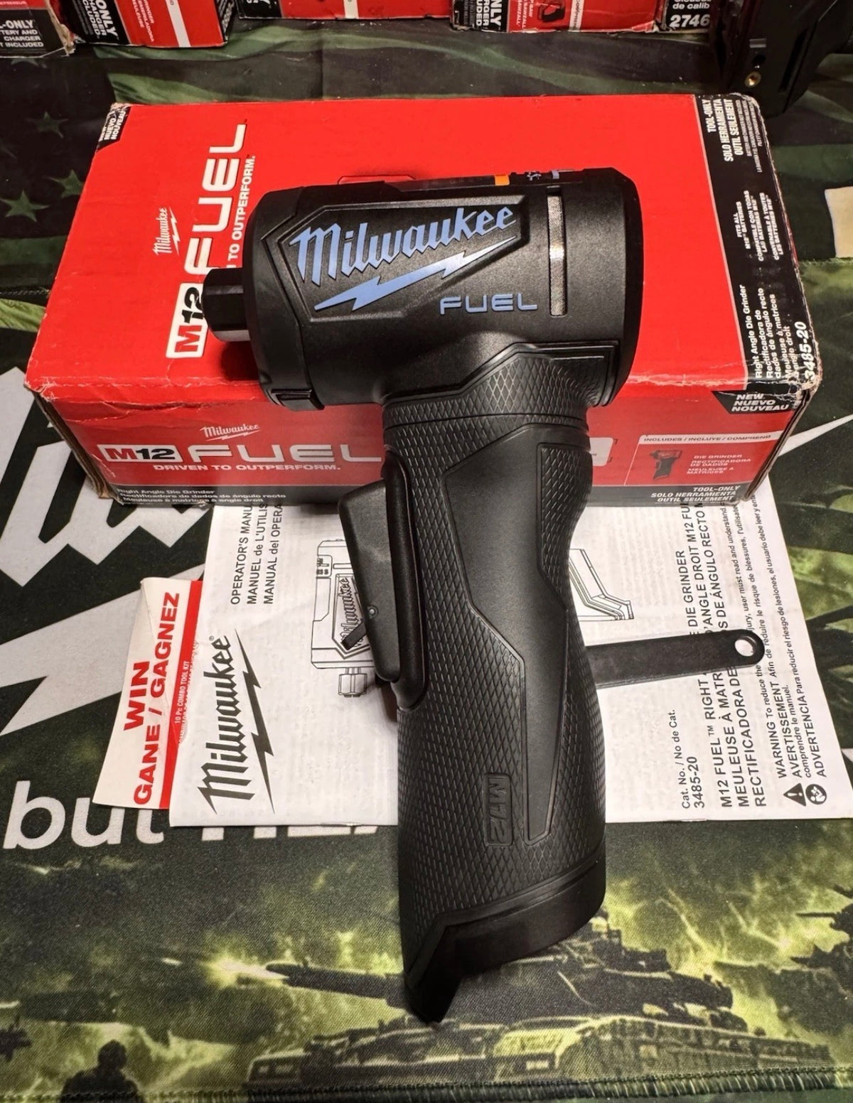 Milwaukee BLACKOUT M12 FUEL™ 3485-20 Right Angle Die Grinder