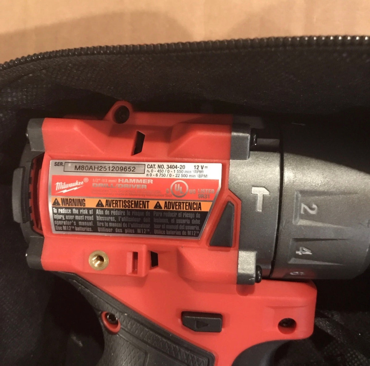 Milwaukee M12 3401-20 Hammer Drill/Driver Kit