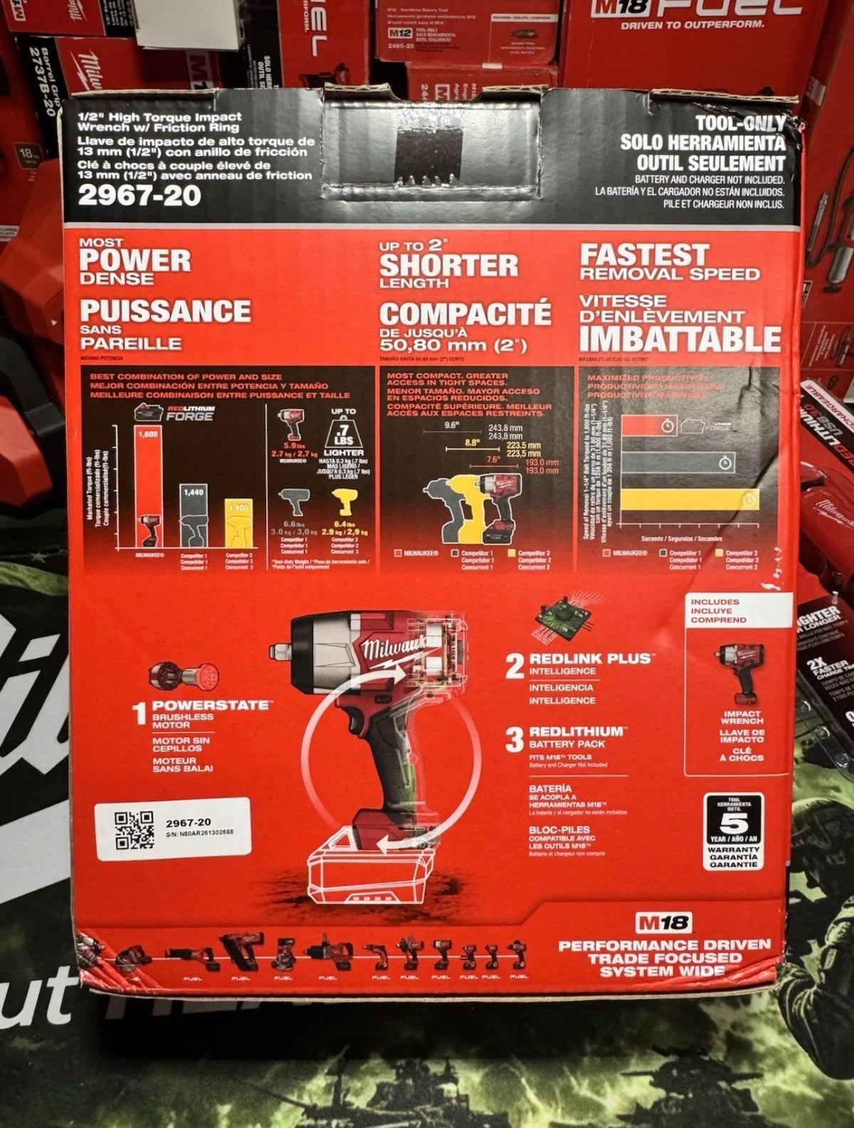 Milwaukee M18 FUEL™ 2967-20 1/2″ High Torque Impact Wrench