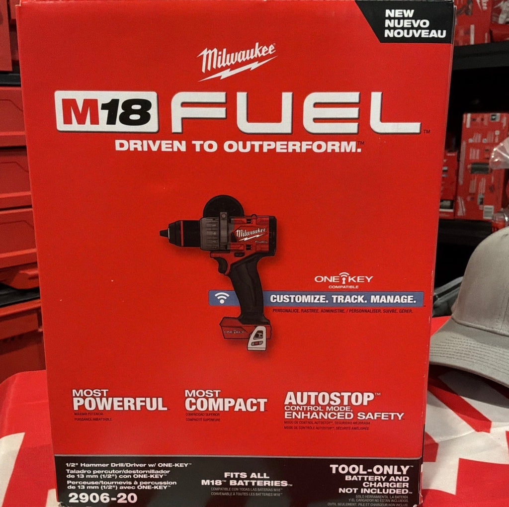 Milwaukee M18 FUEL™ 2906-20 1/2″ Hammer Drill/Driver ONE-KEY™