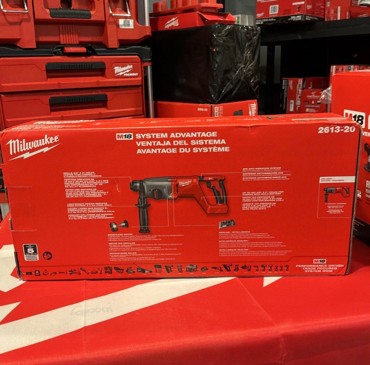 Milwaukee M18™ 2613-20 Brushless 1″ SDS Plus D-Handle Rotary Hammer