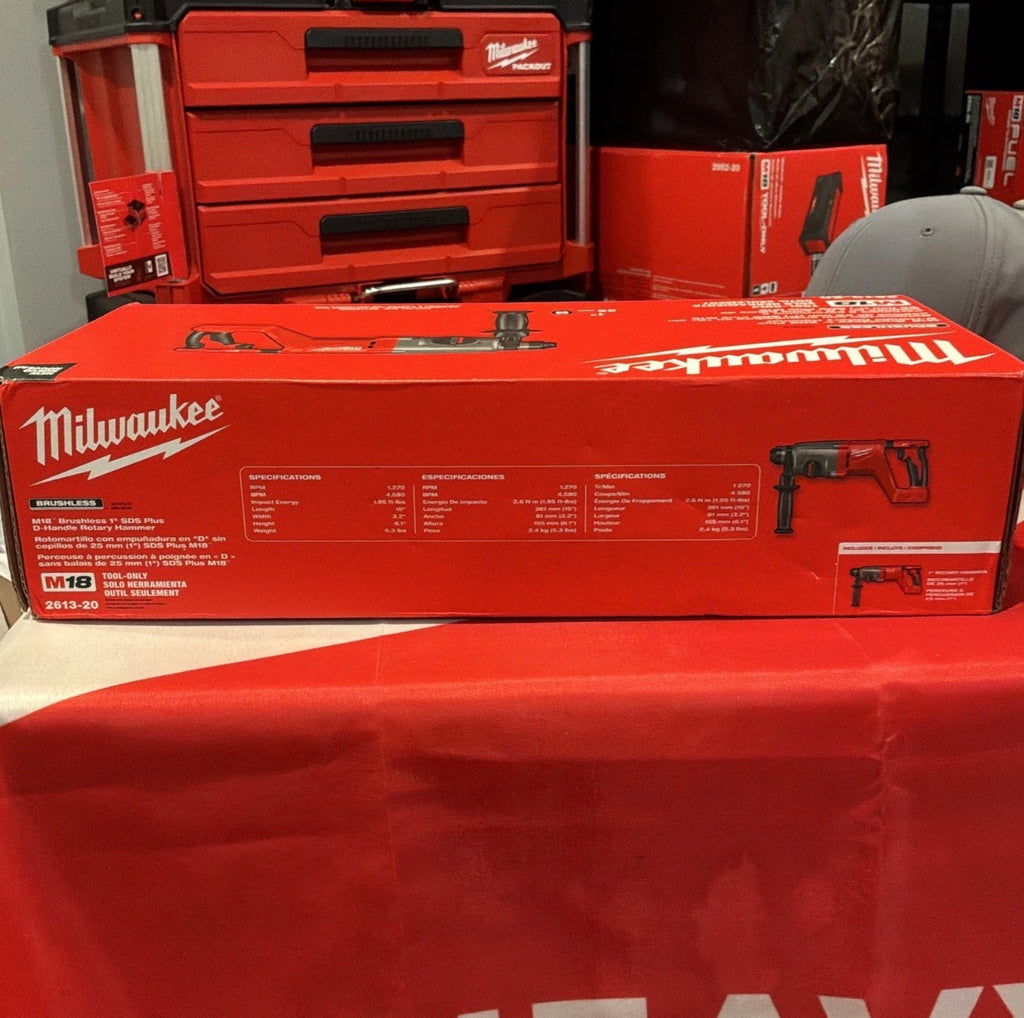 Milwaukee M18™ 2613-20 Brushless 1″ SDS Plus D-Handle Rotary Hammer