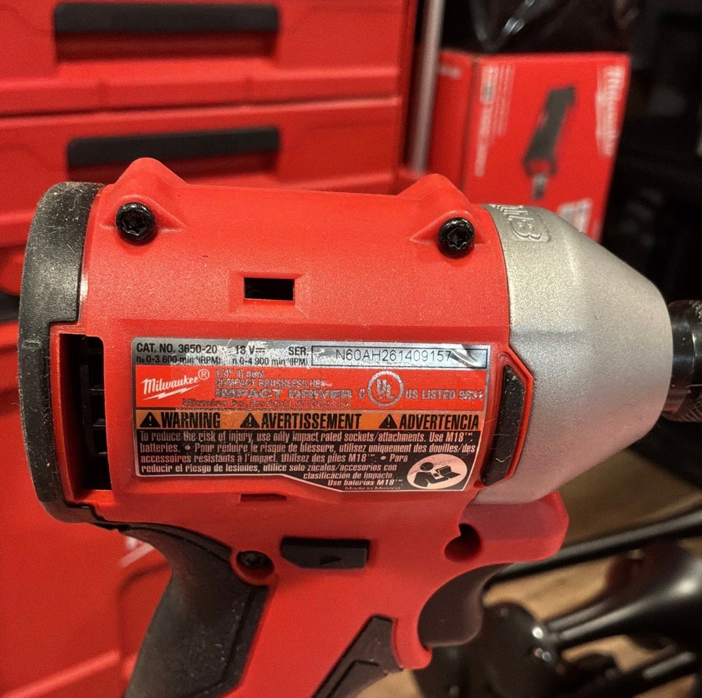 Milwaukee M18™ 3650-20 Brushless 1/4″ Hex Impact Driver