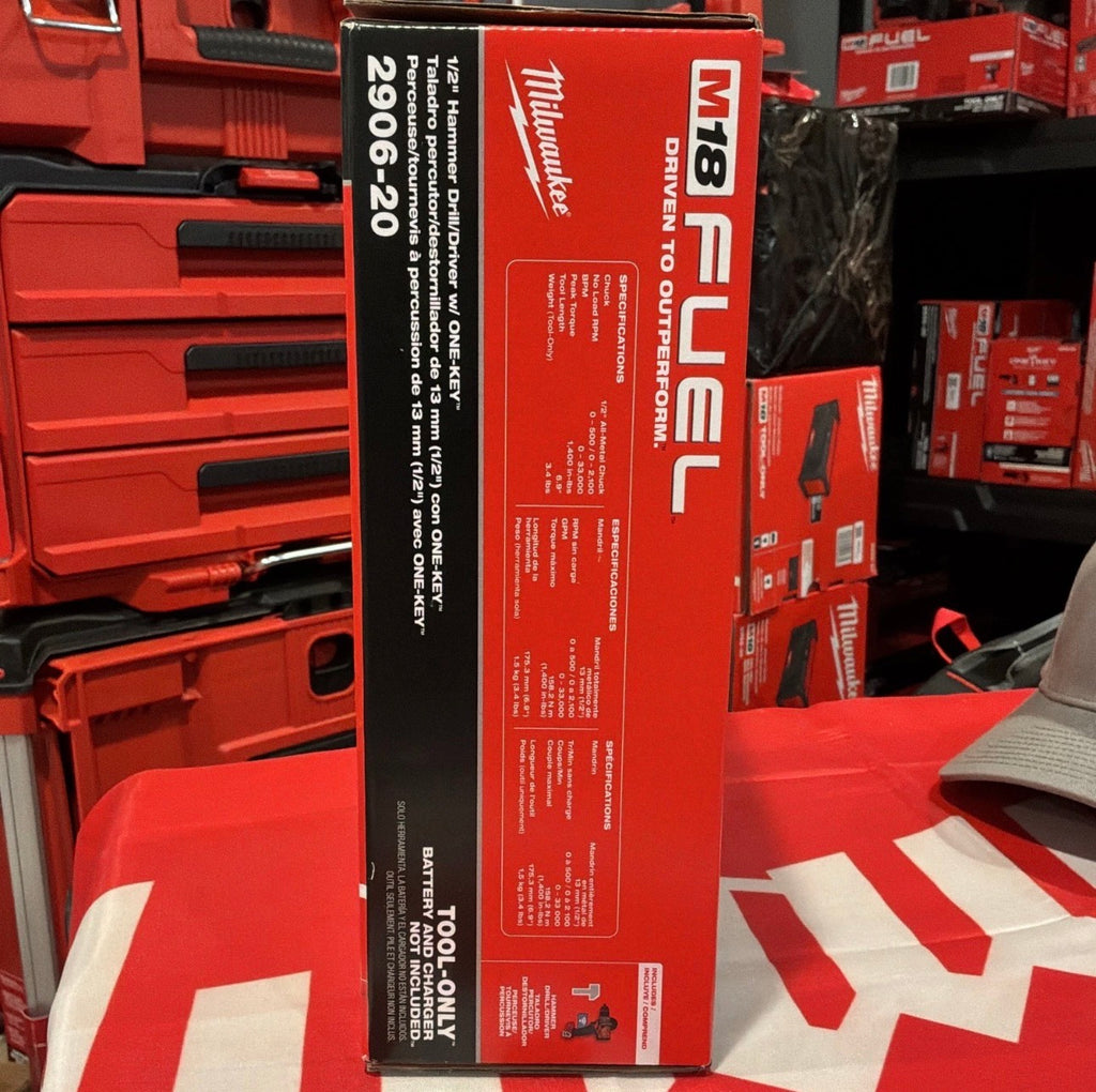 Milwaukee M18 FUEL™ 2906-20 1/2″ Hammer Drill/Driver ONE-KEY™