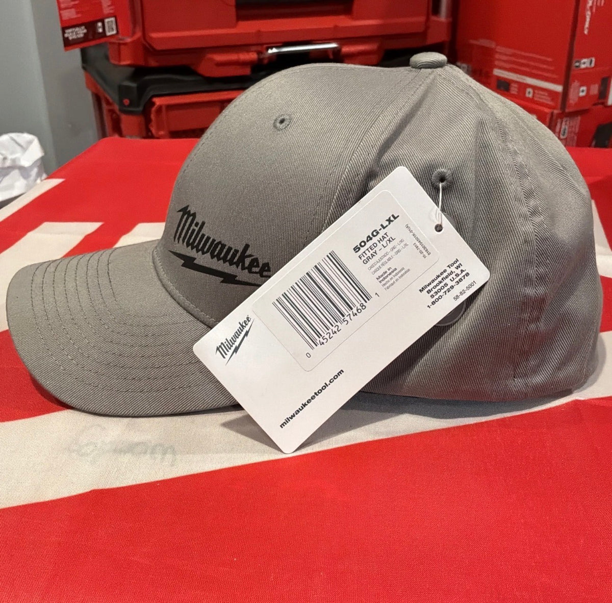 Milwaukee Men’s Gray Stretch Fit Baseball Cap – Large/XL
